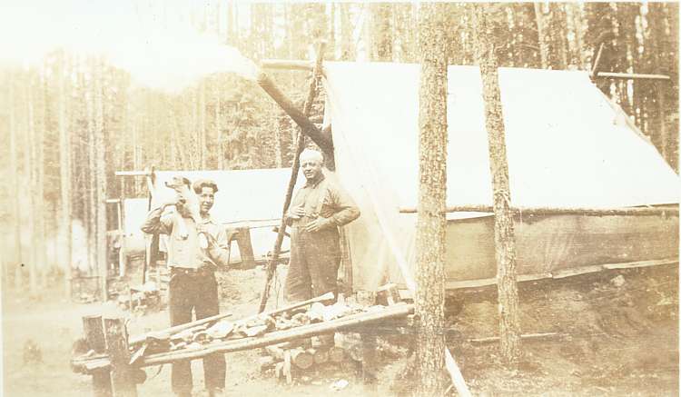 Mining camp near Geraldton, Ont. about 1935
