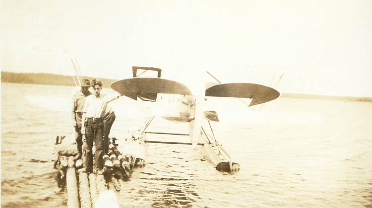 Vintage aircraft near Geraldton, Ont. about 1935