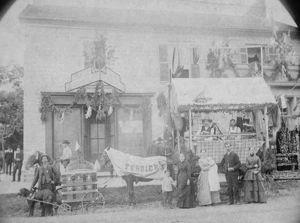 Ferrier's Saddlery building in Perth, Ontario, c.1887