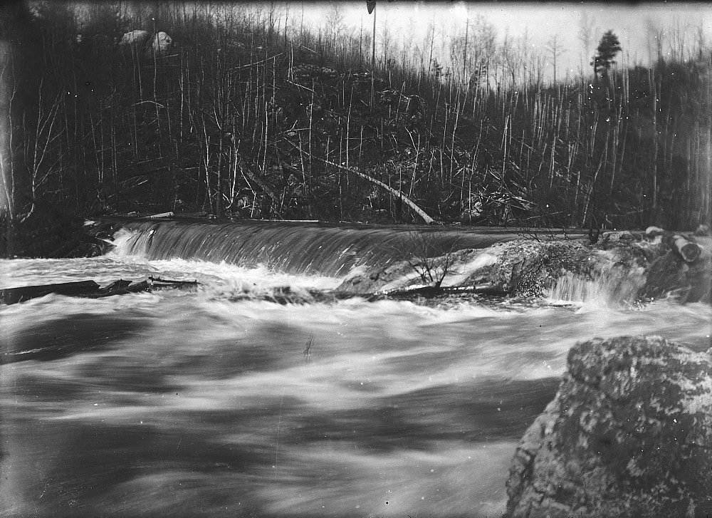 Hughes' Rapids on Millar's Lake near Snow Road, c.1900