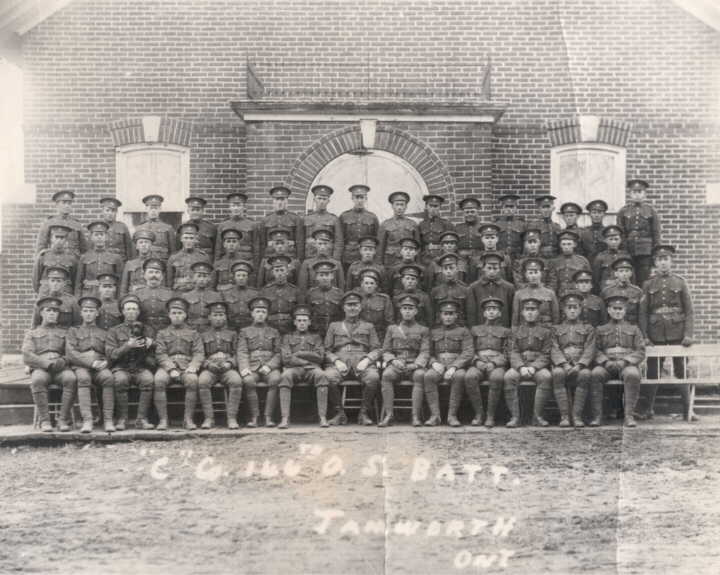 Photograph of C Co., 146th O.S. Batt., Tamworth, Ont