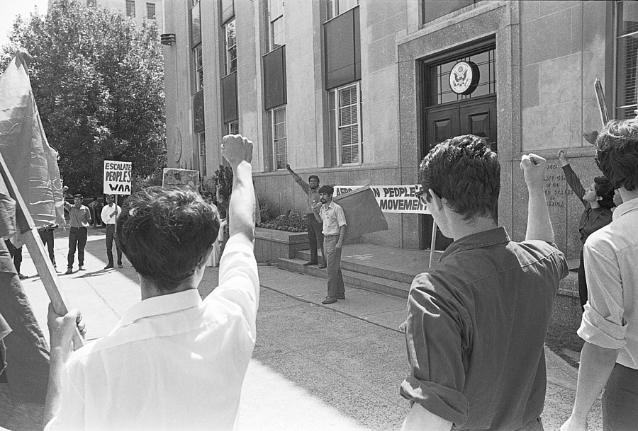Maoist anti-Vietnam War demonstration, US Consolate, Toronto.