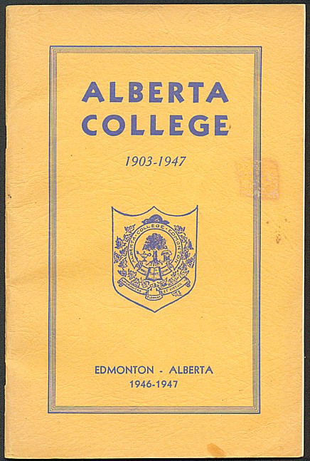 Cover of Alberta College Calendar