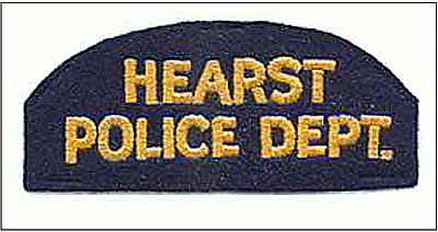 Hearst Police Dept. shoulder patch