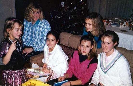 Krista & Kathleen & Jenna & Meagan & Mellisa & Kristel at Mum's house -1987