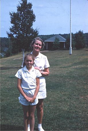 Christine & Mum at Camp Waseosa -1960