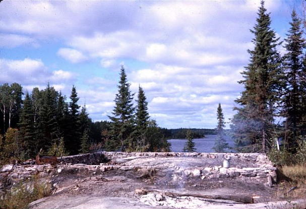 Original cabin's foundation -1965