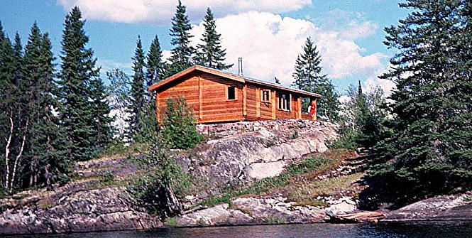 The new cabin at Pellow's Camp -1975