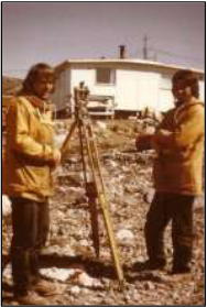 Gabe Aucoin and Ernie Bies at Cape Dorset in 1973.