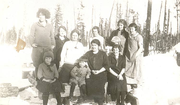 group standing in snow