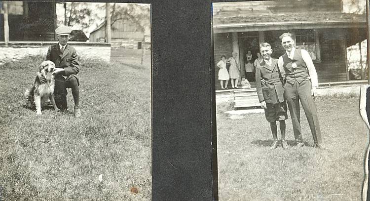 people in front of a house or store