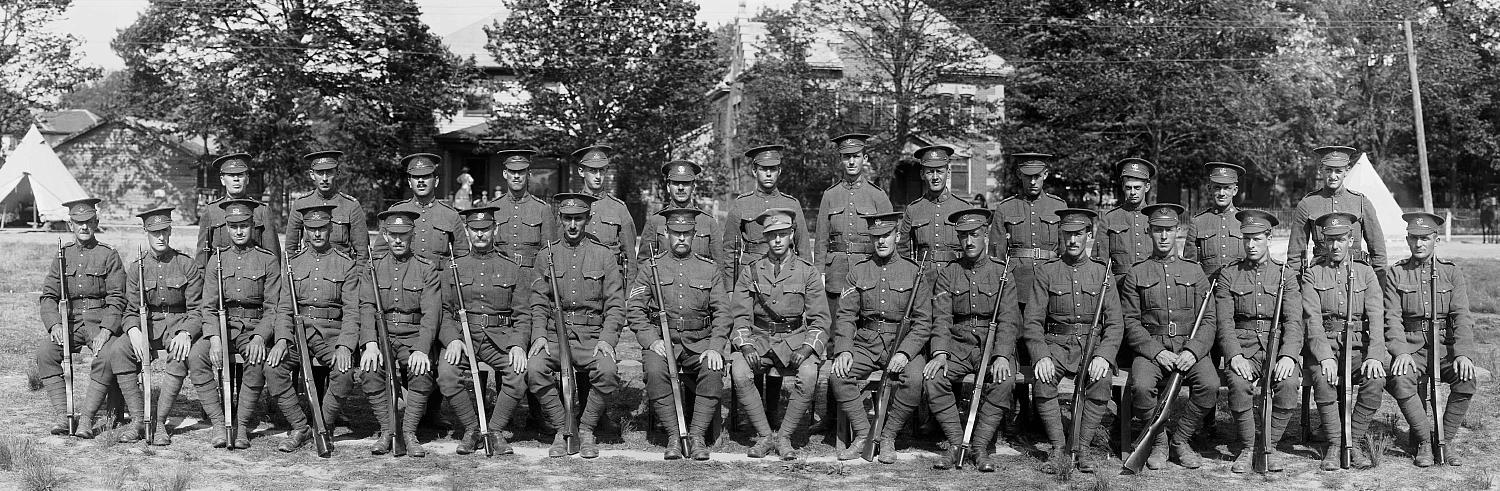 169th Battalion, C.E.F. 5 Platoon at Niagara, 1916.