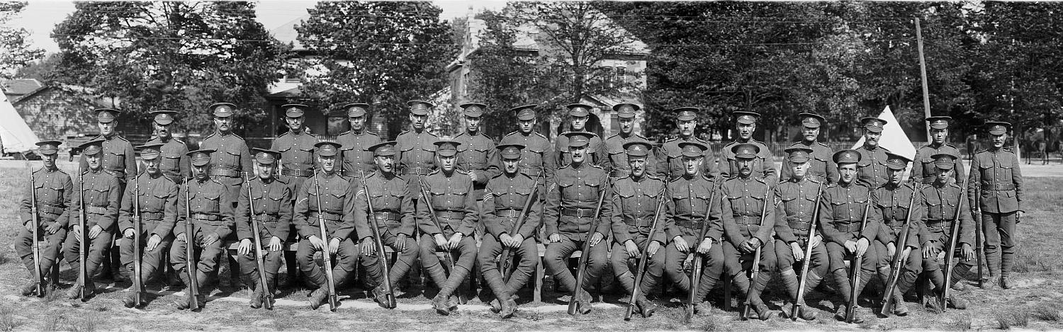 169th Battalion, C.E.F. 6 Platoon at Niagara, 1916.