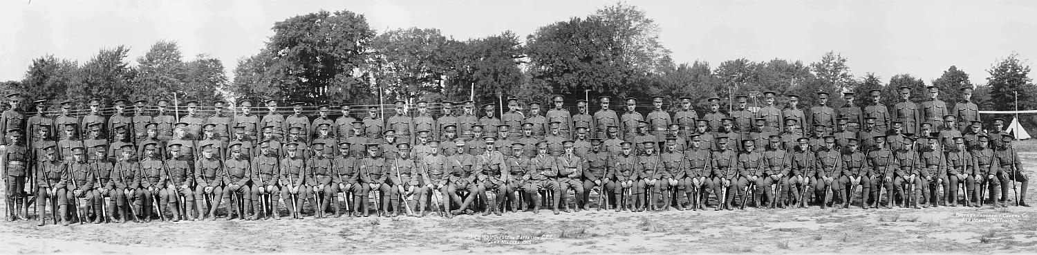 169th Battalion, C.E.F. at Niagara, June 1916.