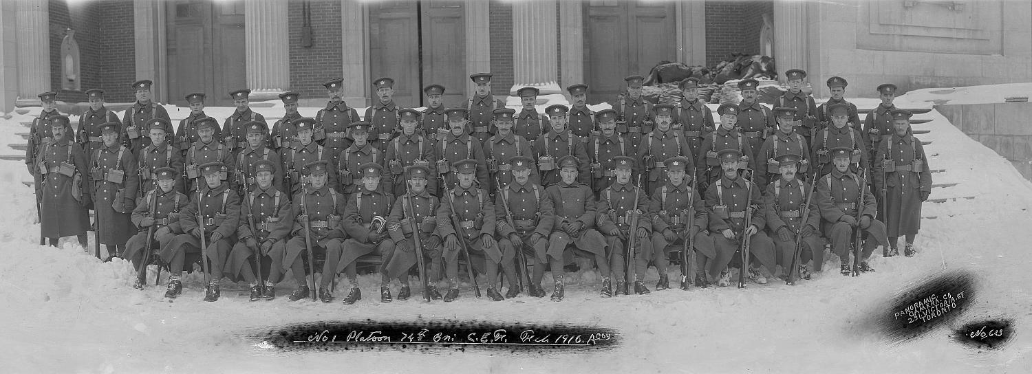 74th Battalion, C.E.F., 'A' Company, Platoon #1, Feb., 1916.