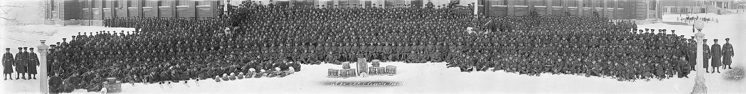 74th Battalion, Canadian Expeditionary Force, at Toronto, Feb., 1916.