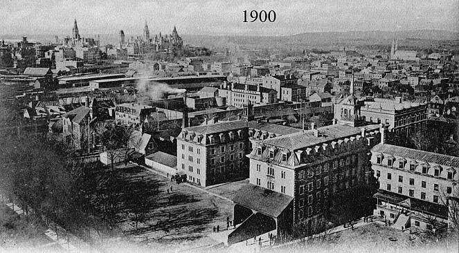 Ottawa University buildings in 1900.