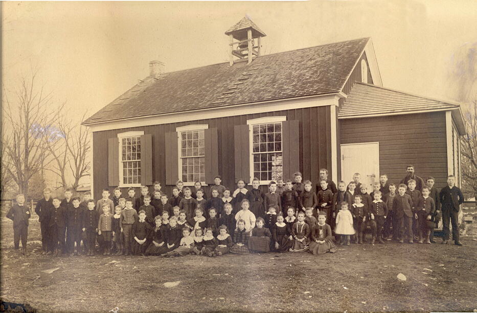 School and students at McDonald's Corners about 1880.