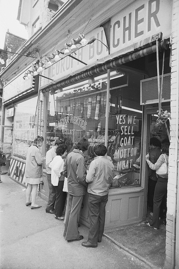 Europa Butcher, Kensington Market, Toronto, 1971/72.