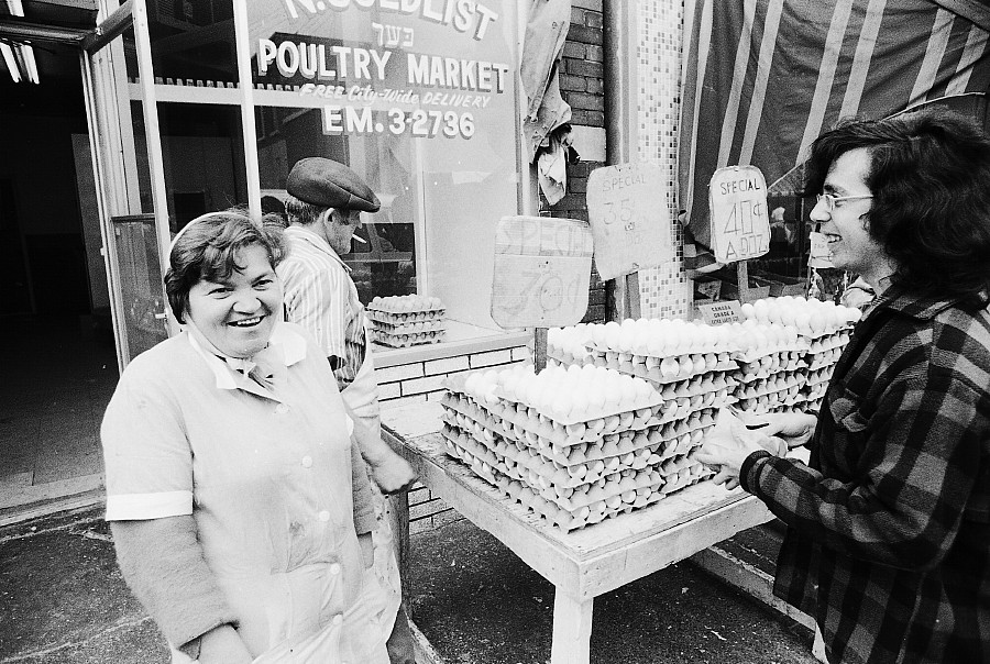 N. Goldlist Poultry Market in Kensington Market, Toronto, 1971/72.