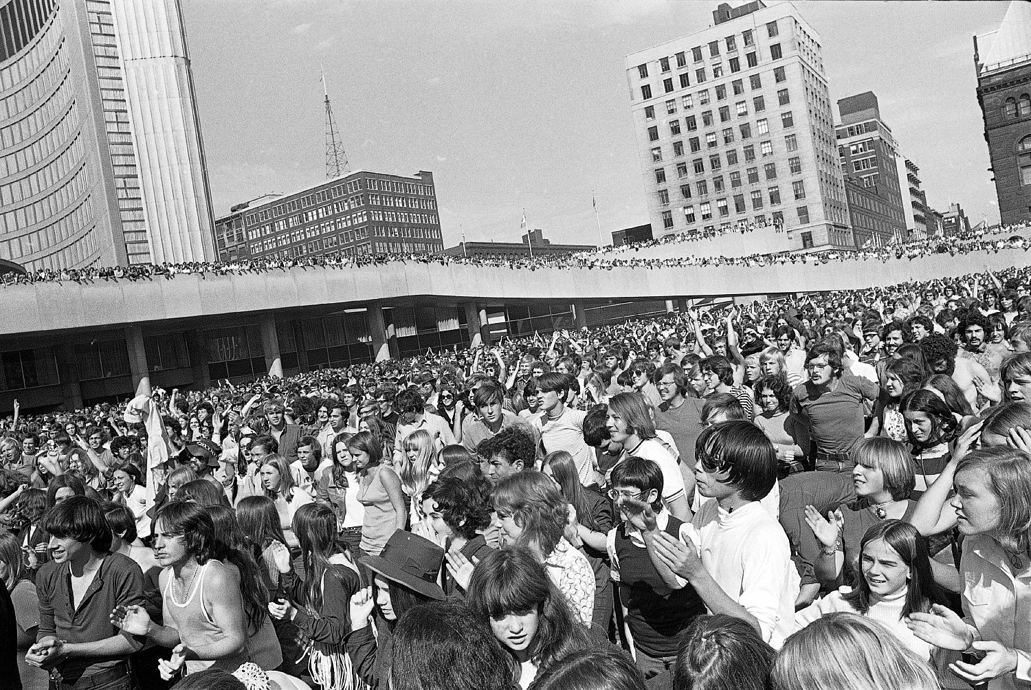 Crowd at Lighthouse Concert at City Hall, Toronto, 1970.
